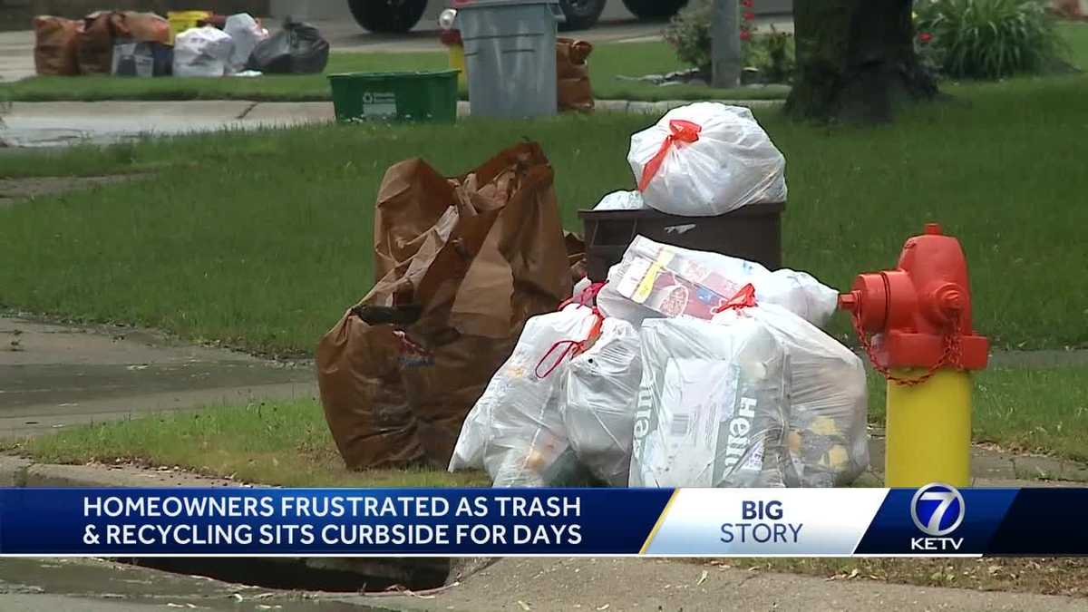Omaha mayor, homeowners frustrated as trash and recycling sits curbside