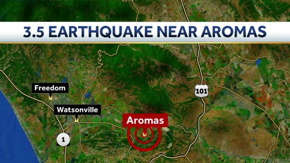 Magnitude 3.3 earthquake hits Aromas on Friday morning