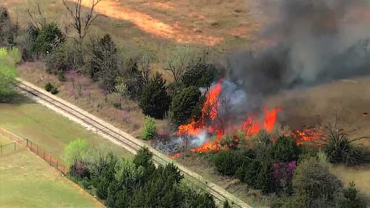 Oklahoma City metro crews battle fires along railroad tracks - KOCO