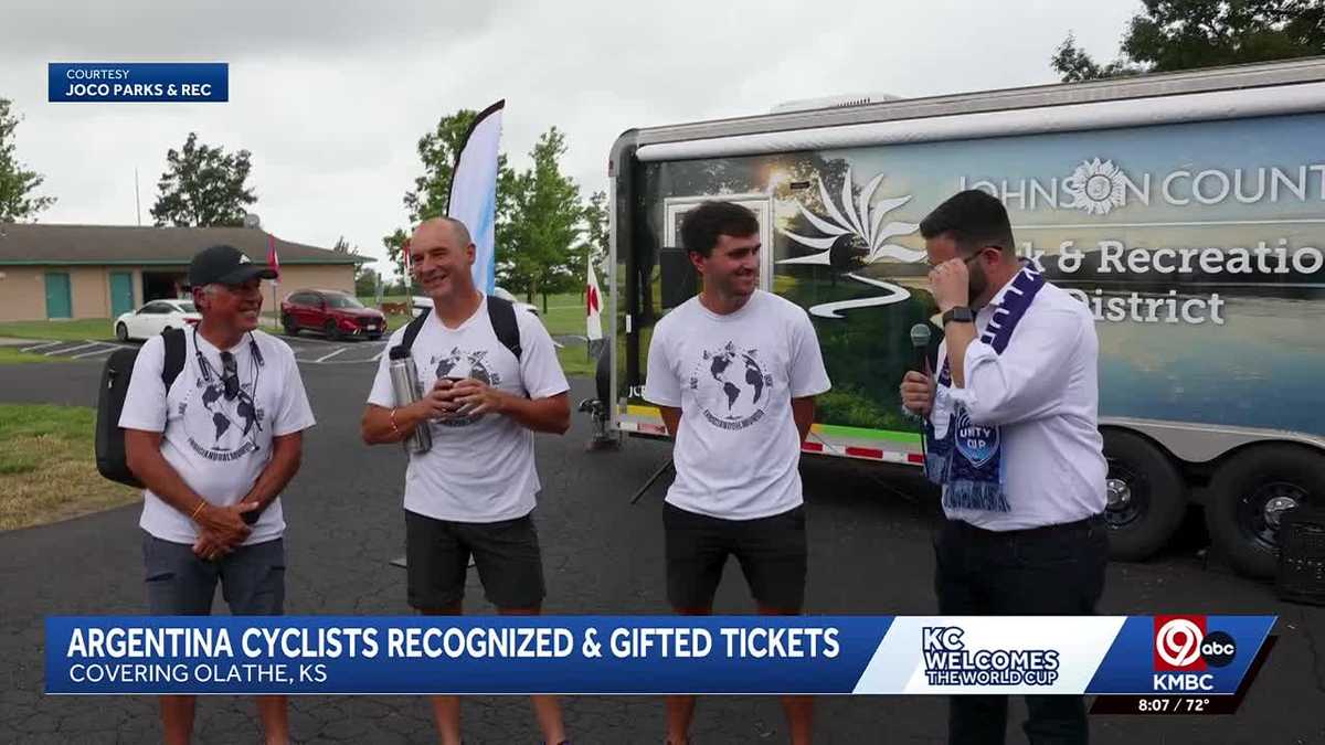 Argentina fans who cycled 10,000 miles gifted tickets to first KC World Cup match