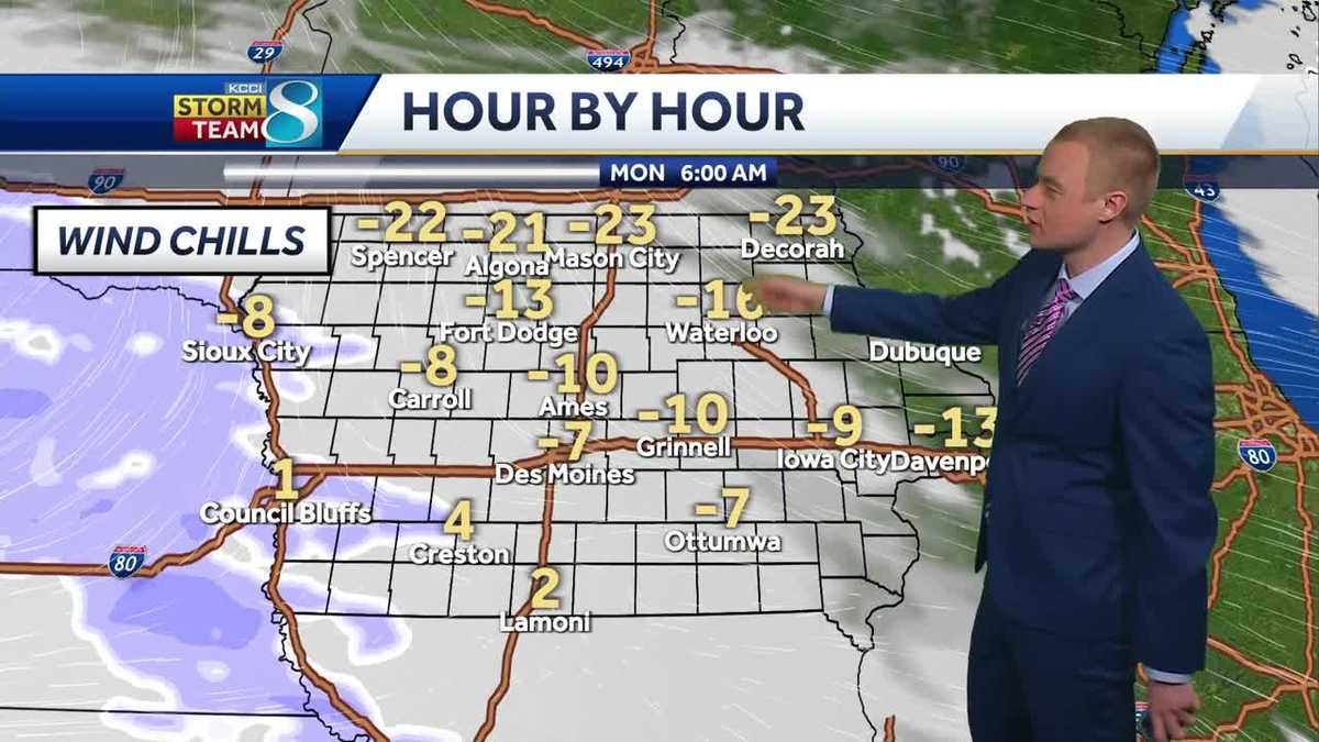 Iowa weather: Bitter cold settles in tonight and sticks around