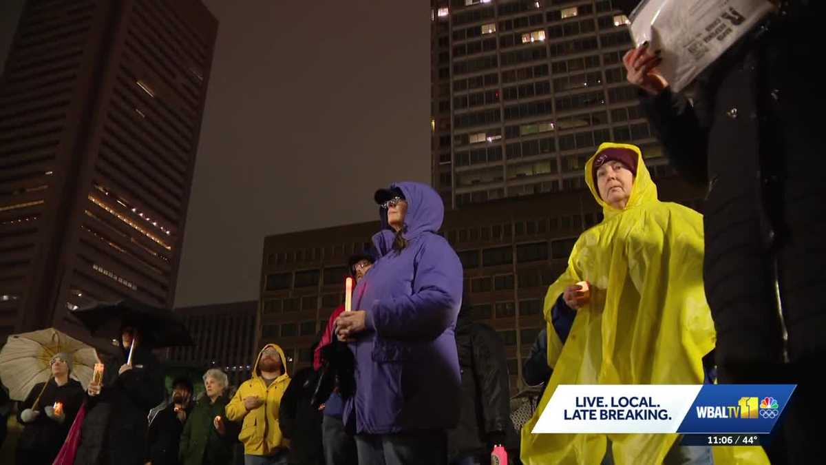 Vigil held for third night in Baltimore in remembrance of Renee Good