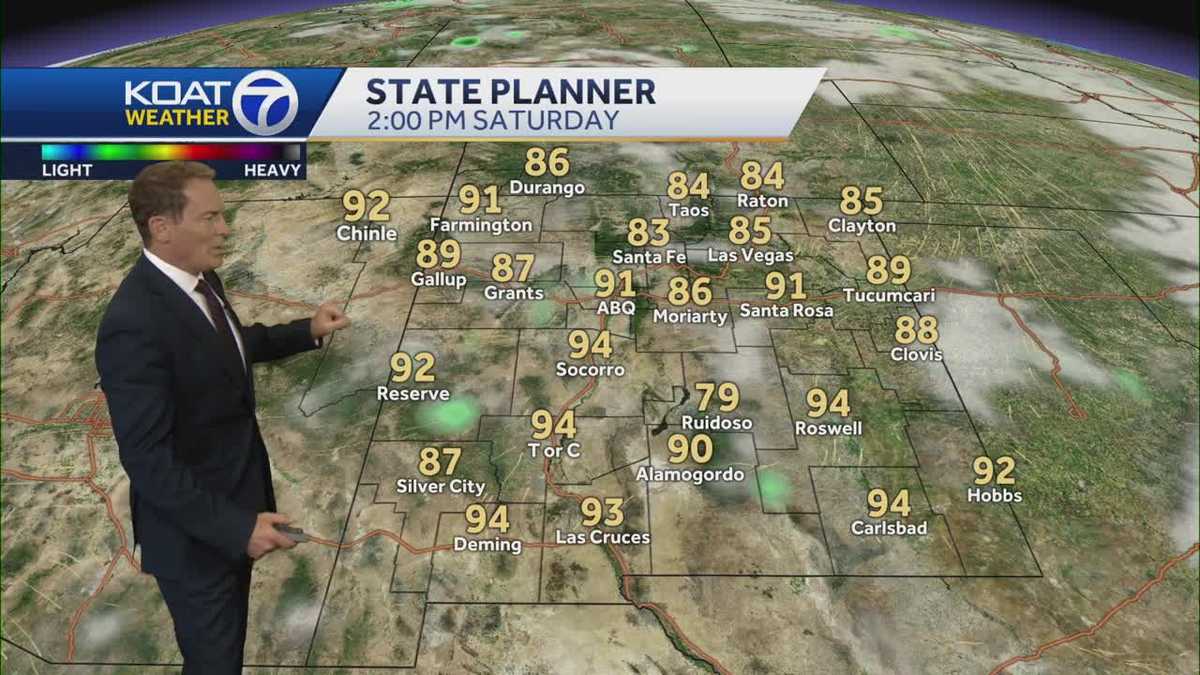 New Mexico weekend forecast: Less storms with hot conditions