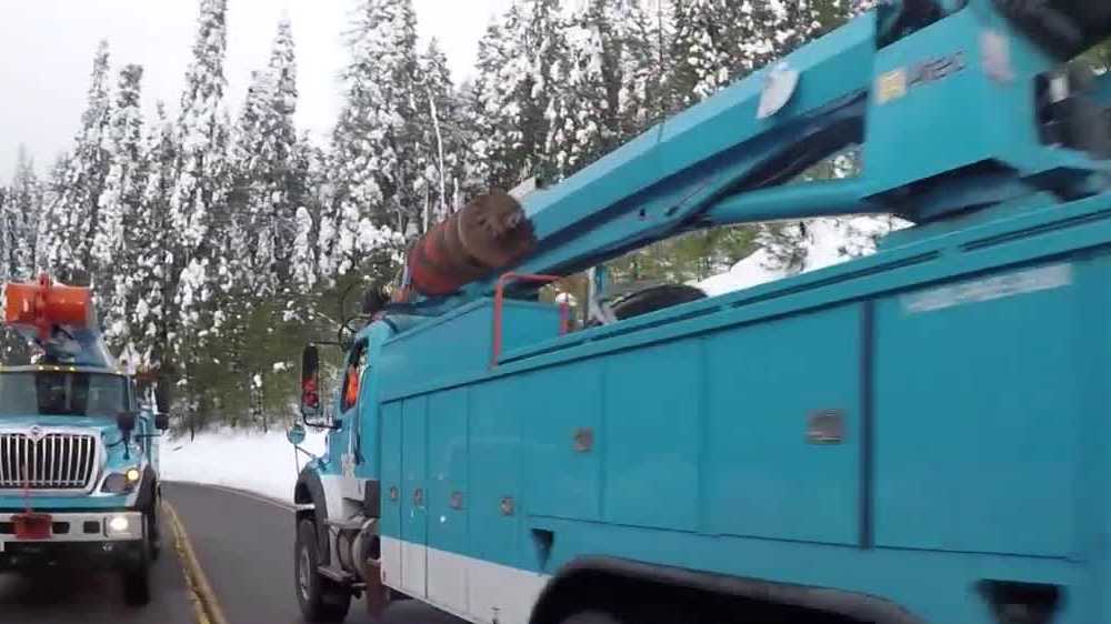 Pollock Pines still in dark after weekend snowstorm