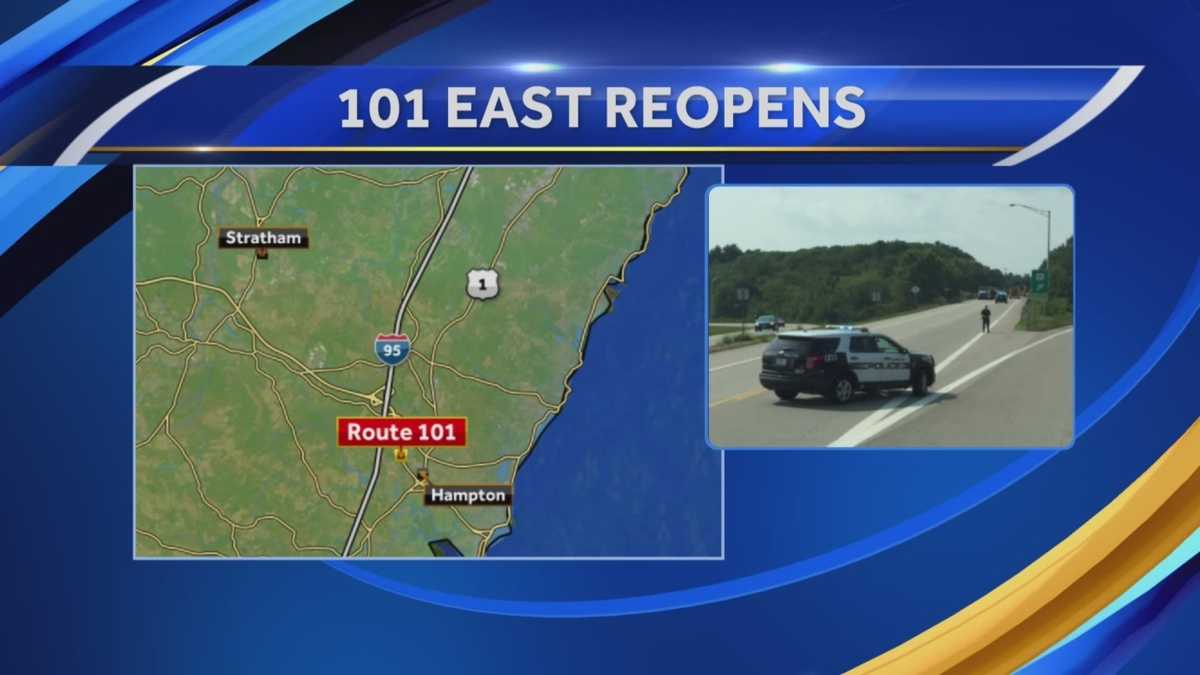 Route 101 reopened after 5-car pileup in Hampton