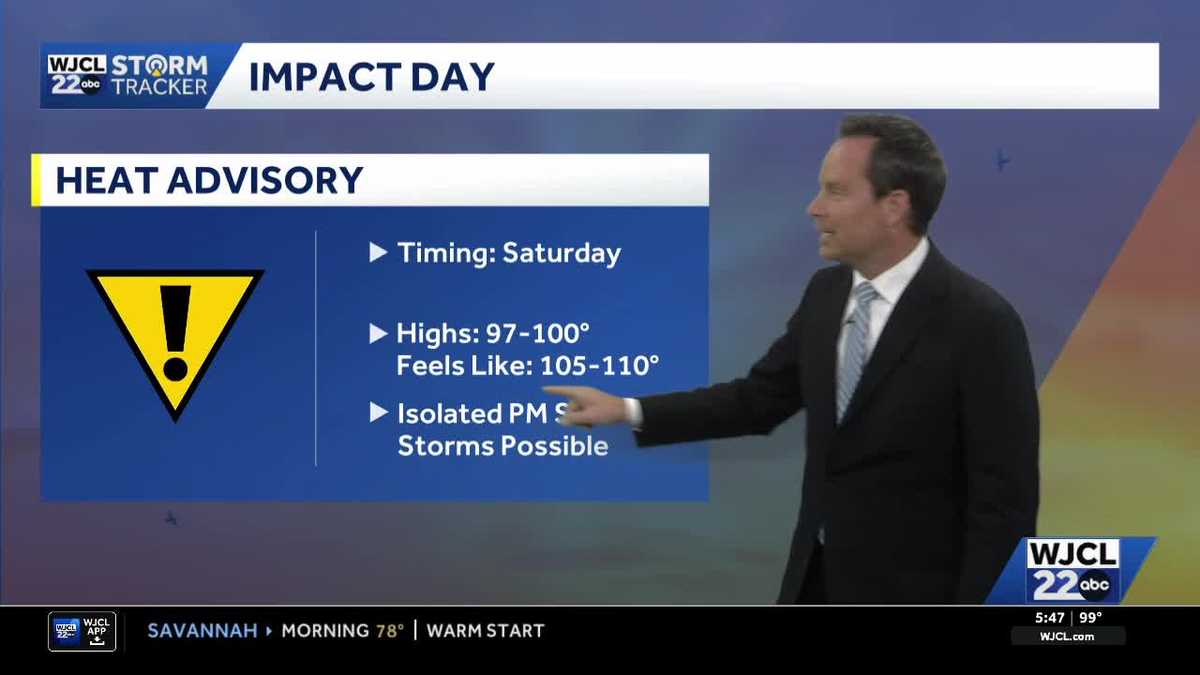 Coastal Georgia and the Lowcountry face a Heat Advisory with a few storms this weekend