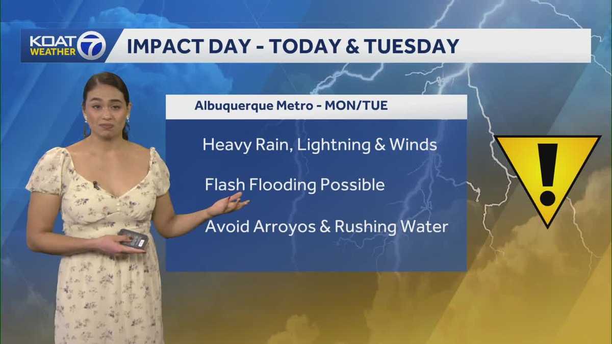 Impact day with heavy lightning and winds in Albuquerque