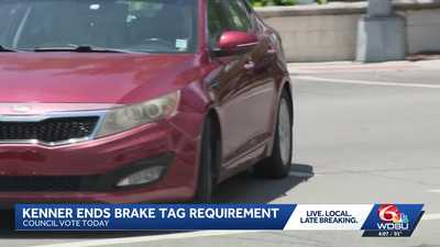 Kenner City Council votes to abolish brake tag programwdsu