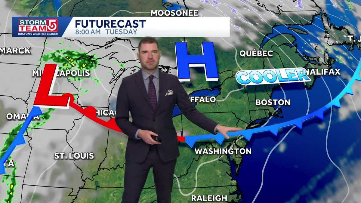 Video: Cold front brings in cooler temps - WCVB