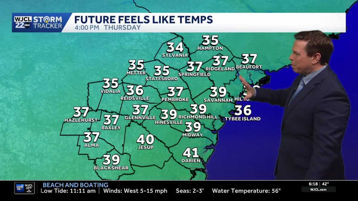Coldest air of the season is on the way for the Savannah area