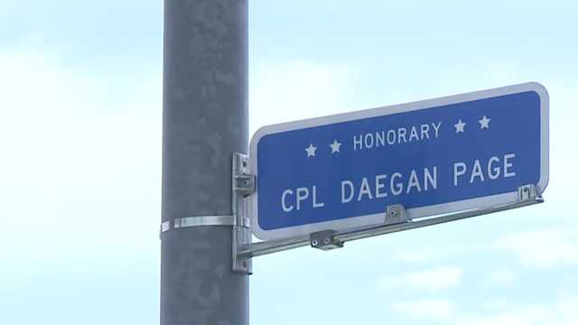 Sarpy County unveils street sign to honor Cpl. Daegan Page - Vimarsana News