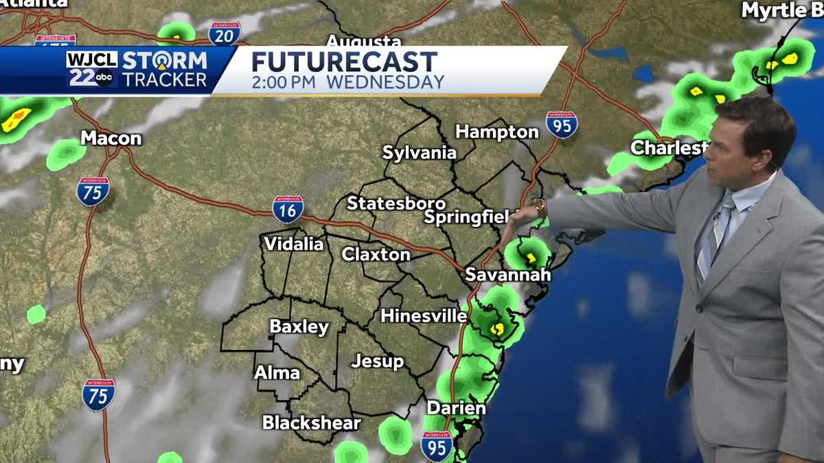 Hot and humid for Coastal Georgia and Lowcountry with storms