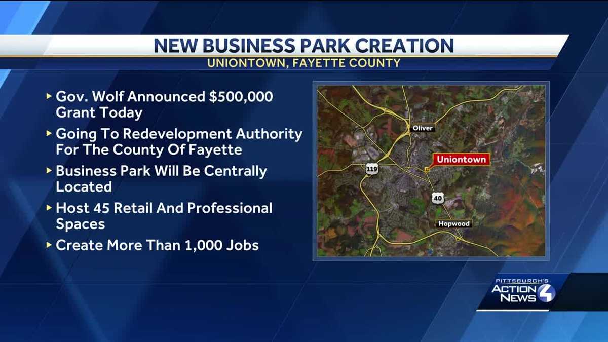 Gov. Wolf announces funding for business park in Uniontown that will
