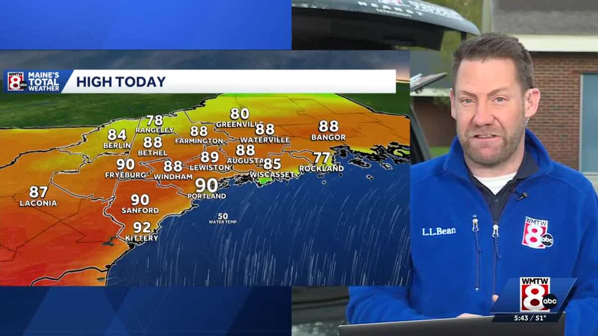 Hot and humid with isolated severe storms in Maine