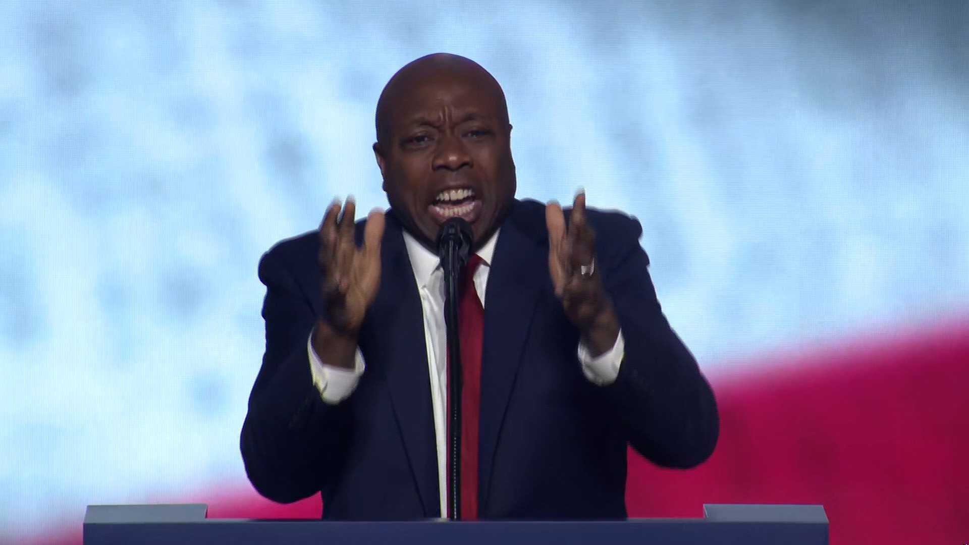 South Carolina Senator Tim Scott blasts Democrats in fiery GOP convention speech