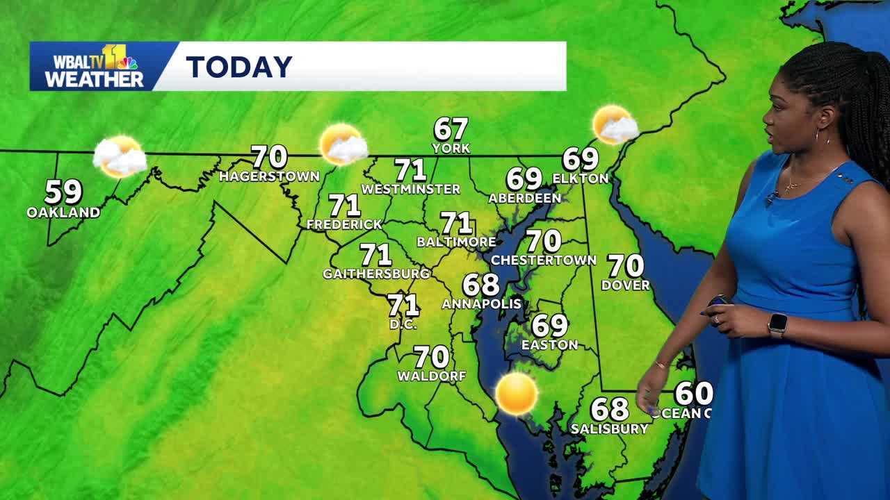Dry afternoon for a baseball game in Maryland