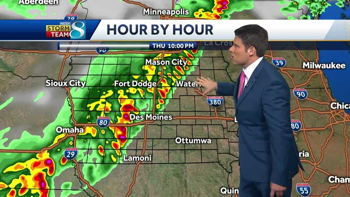 Line of incoming storms follows cold front through the state