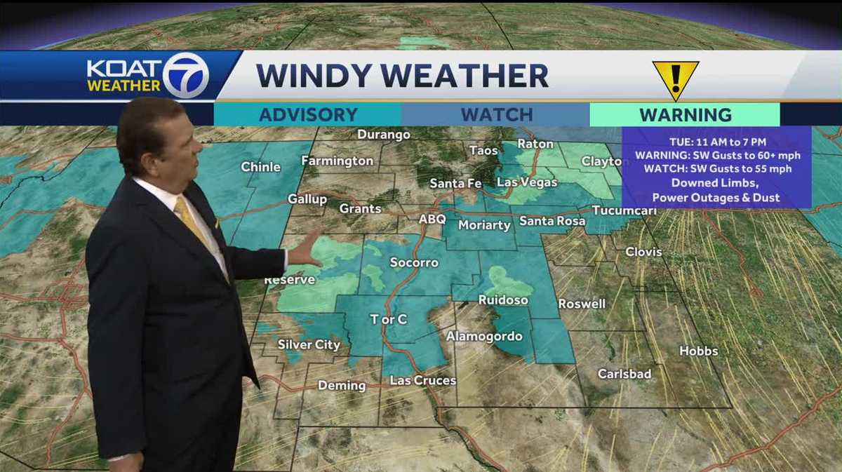 Blowing dust in New Mexico with colder conditions