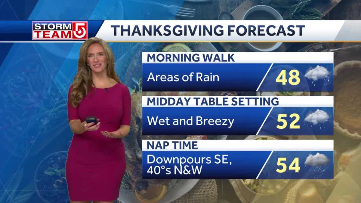 Video: Wet, breezy Thanksgiving Day across Northeast