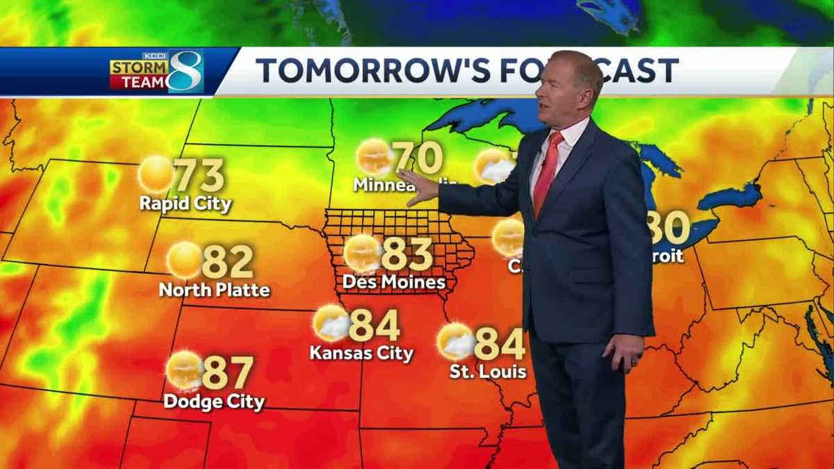 Wednesday stays mostly sunny and warm