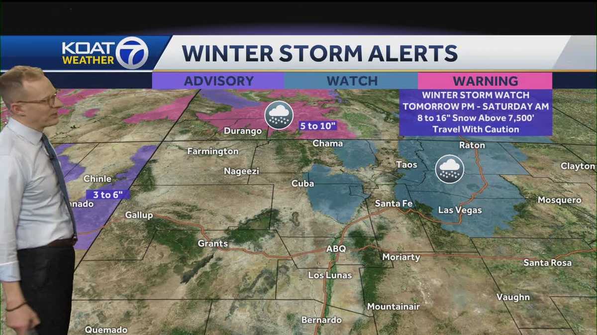 Impact wind exits with snow chances across New Mexico