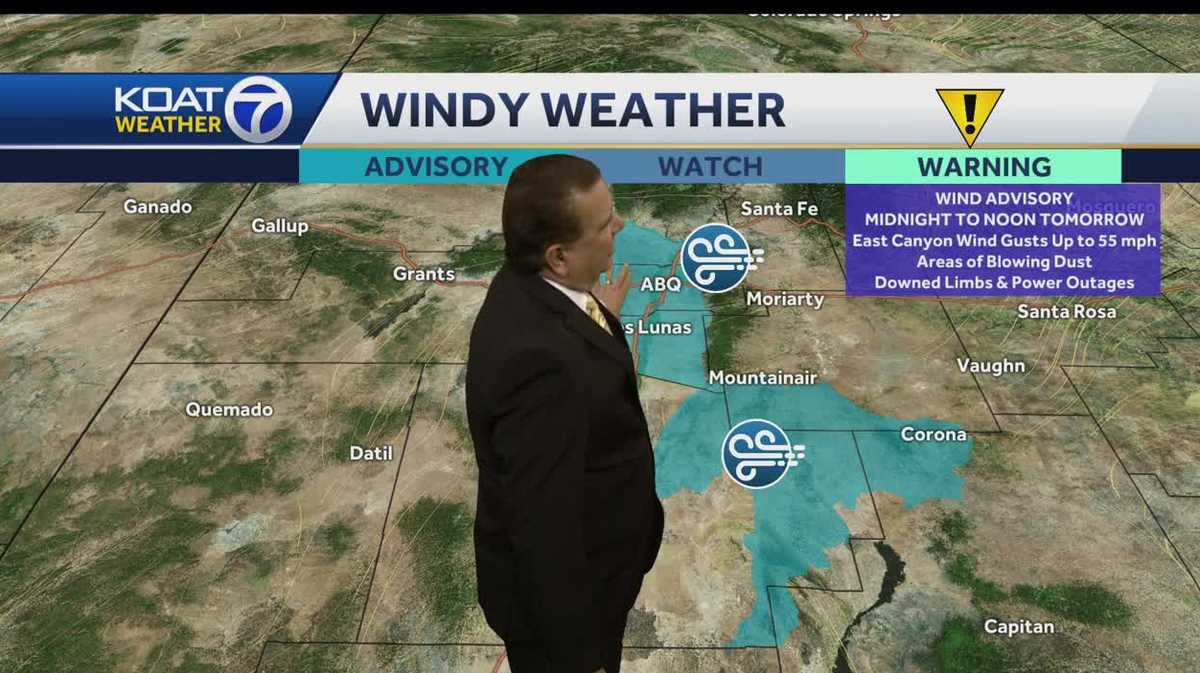 Strong overnight canyon winds into Tuesday for New Mexico