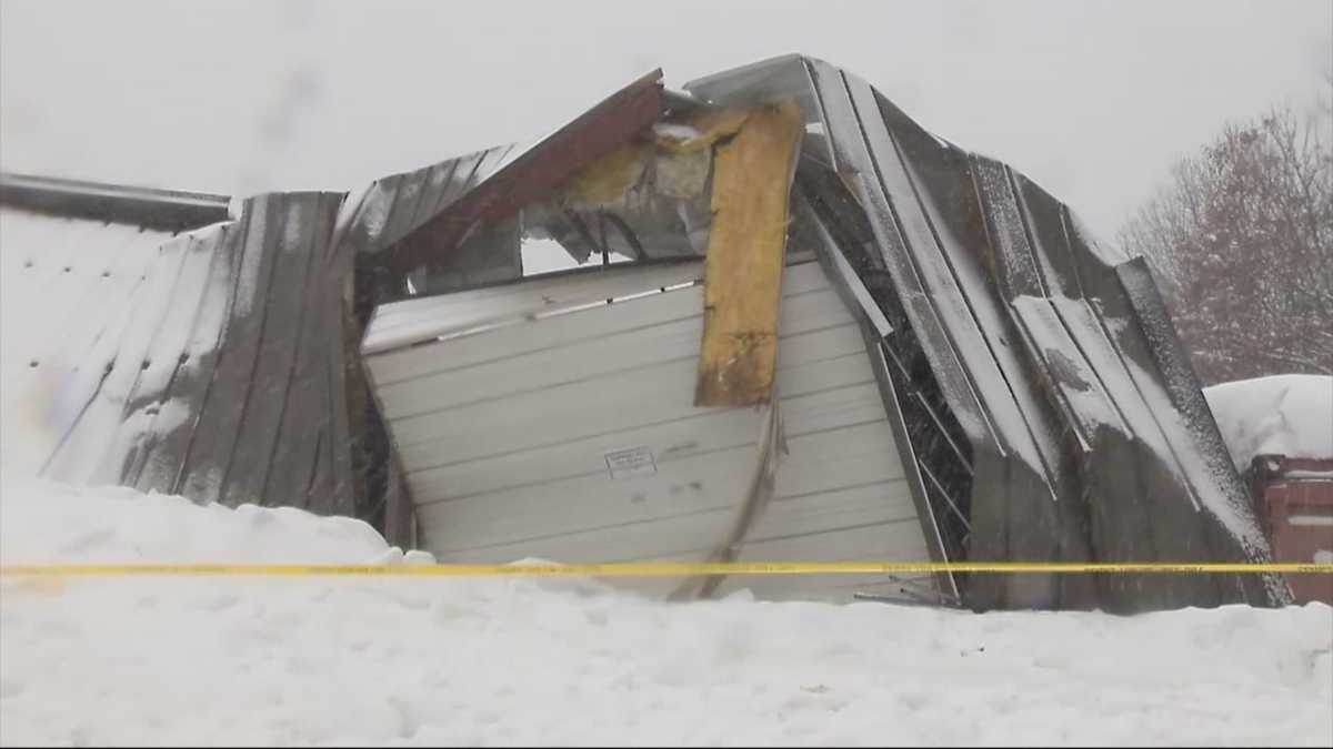 Roofs collapse under weight of heavy snow