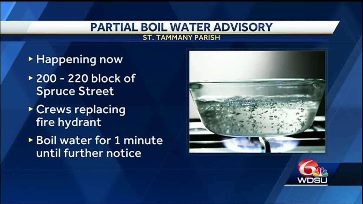 Parts of St. Tammany Parish under boil water notice