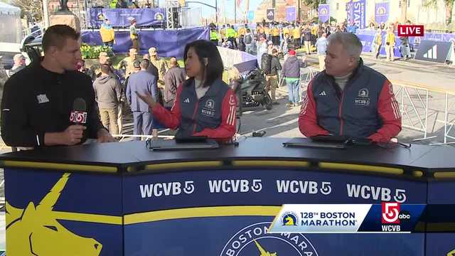 'Amazing Honor to be here,' Boston Marathon Grand Marshal Rob Gronkowski