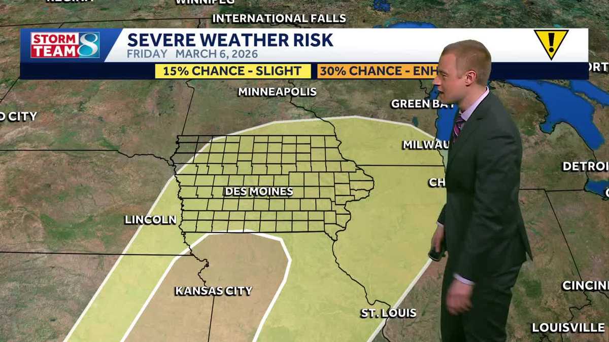 Iowa weather: Severe storms possible later this week