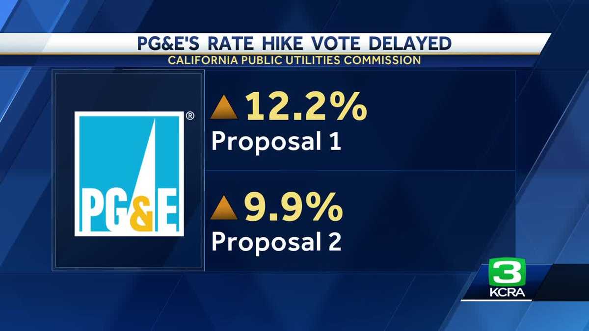 CPUC delays vote over proposed PG&E rate increases