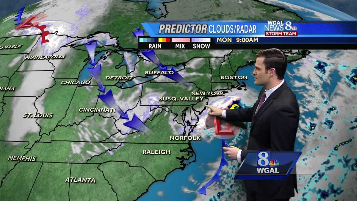 Snow showers possible tonight