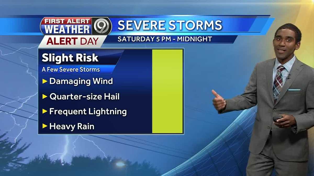 First Alert: Damaging winds possible with storms Saturday