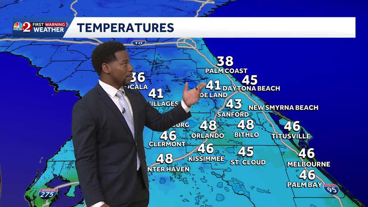 Central Florida wakes to temps in 30s, 40s before afternoon warmup