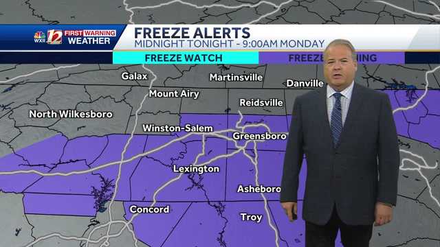 WATCH: Sunny, Cool Sunday. Freeze Warning Tonight