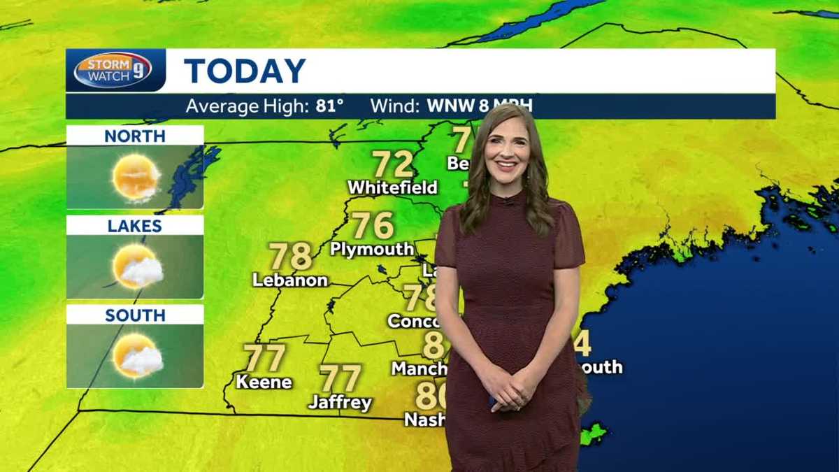 NH forecast video: Another comfortable day, with more heat ahead