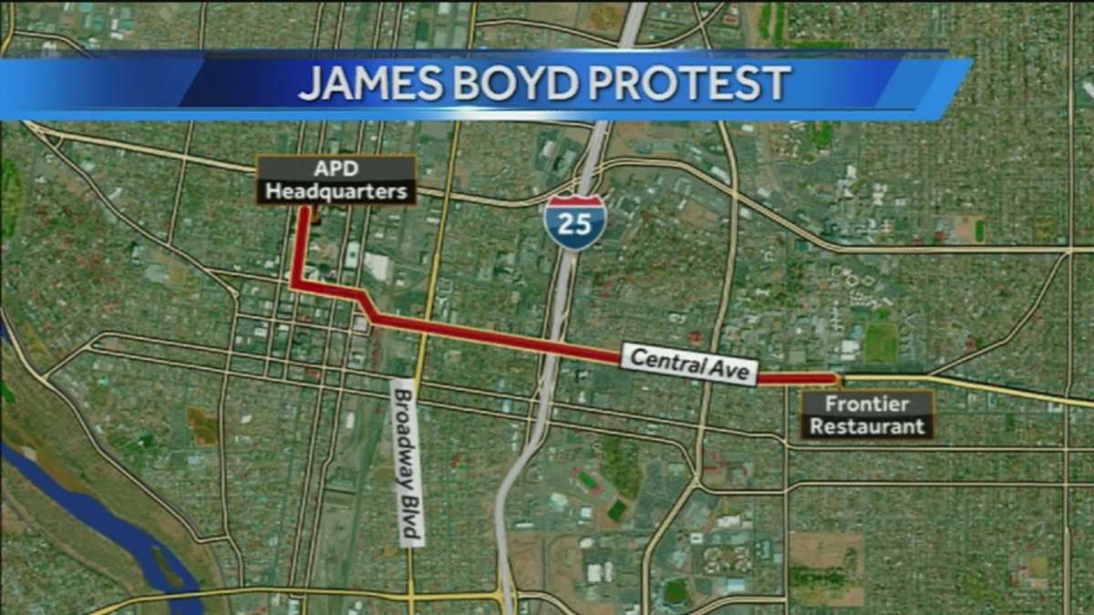 Map of APD protest route