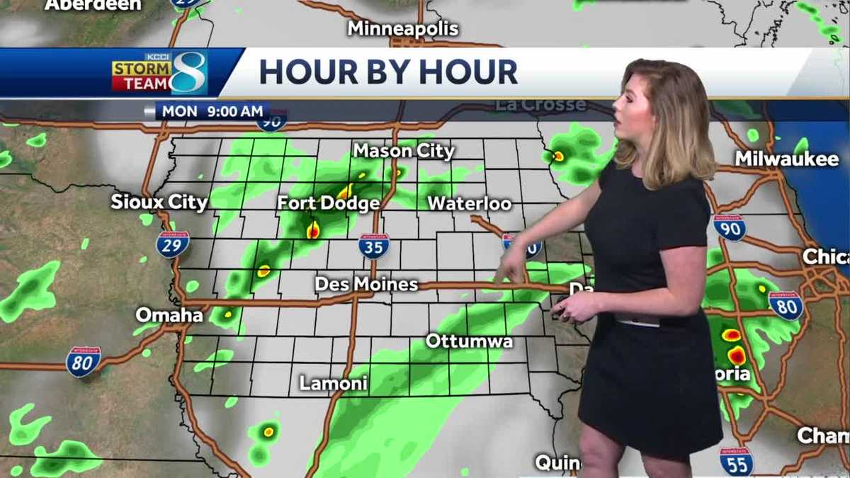 More storms roll through Iowa Monday