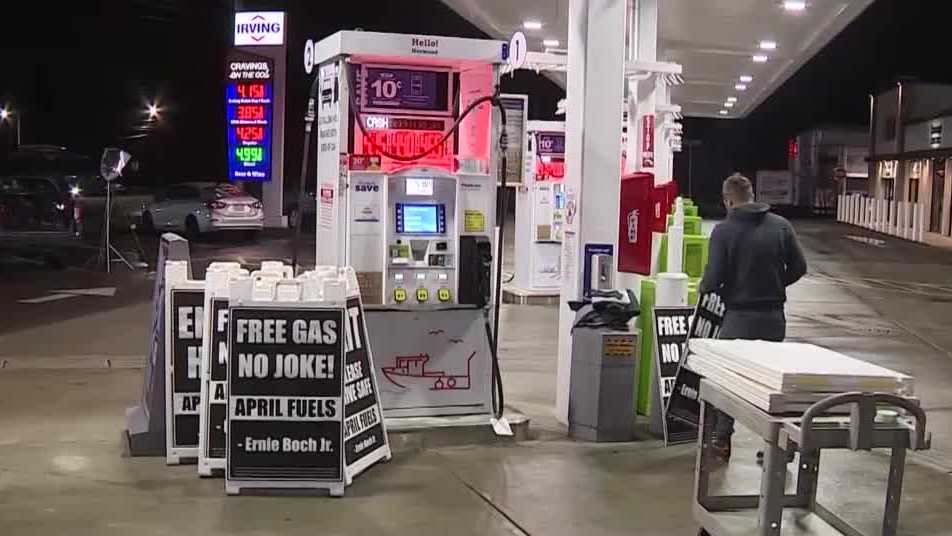 Norwood gas station giving away free gas
