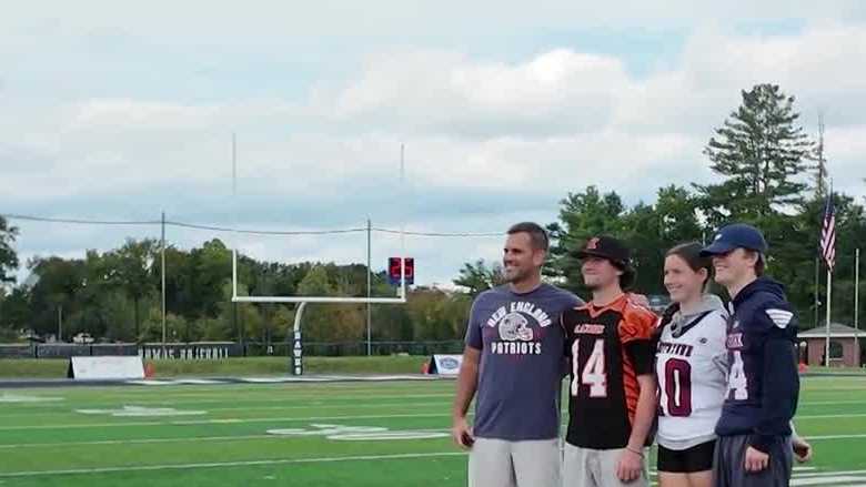 High school kickers go toe-to-toe with Patriots legend