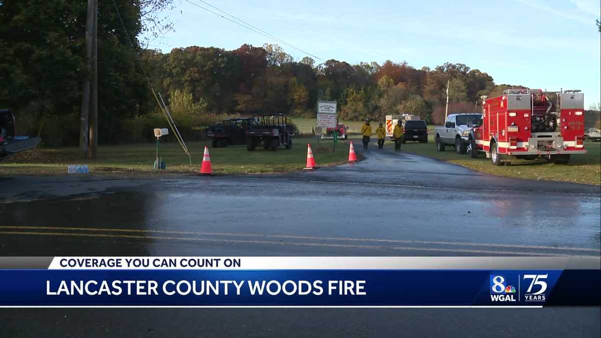 Fire crews battle 4-acre woods fire in Lancaster County, Pa.