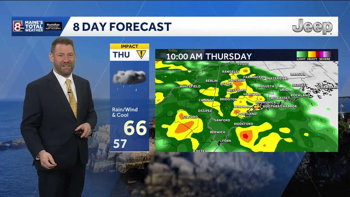 Soaking rains arrive in Maine on Thursday