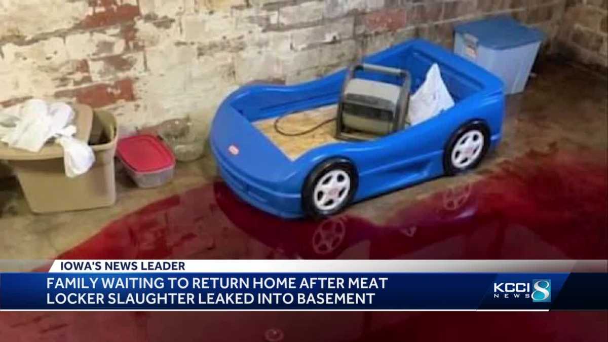 Meat locker helps clean family's bloodfilled basement after leak