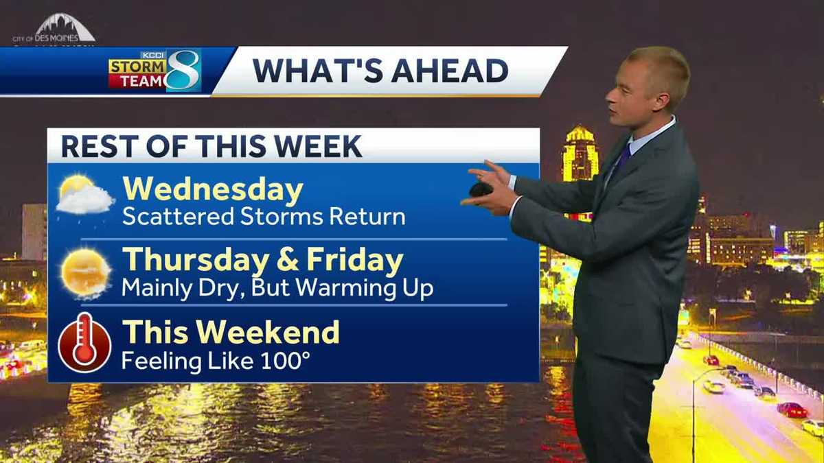Iowa weather: Storm chances return to Des Moines tomorrow