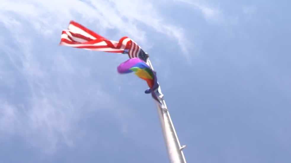 Appleton man accused of trying to set courthouse Pride flag on fire