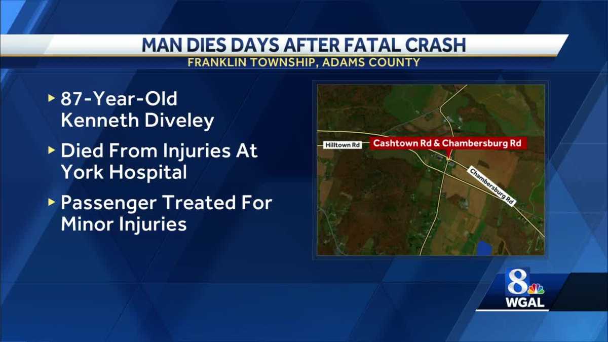 ADAMS COUNTY Man dies four days after three vehicle crash