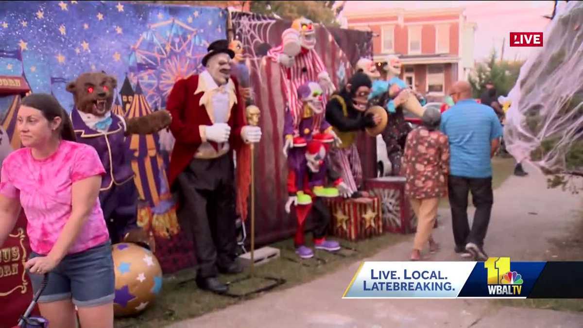 Halloween in full force in Baltimore's Medfield neighborhood