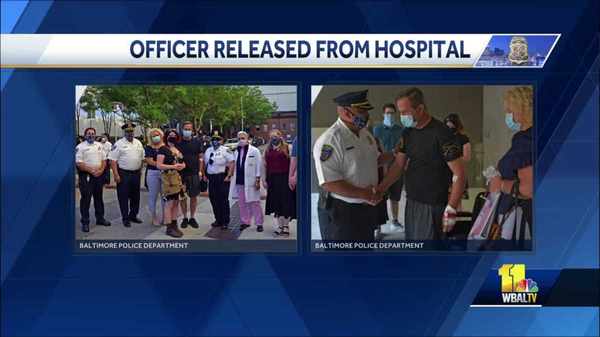 Hospital releases Baltimore officer shot in line of duty