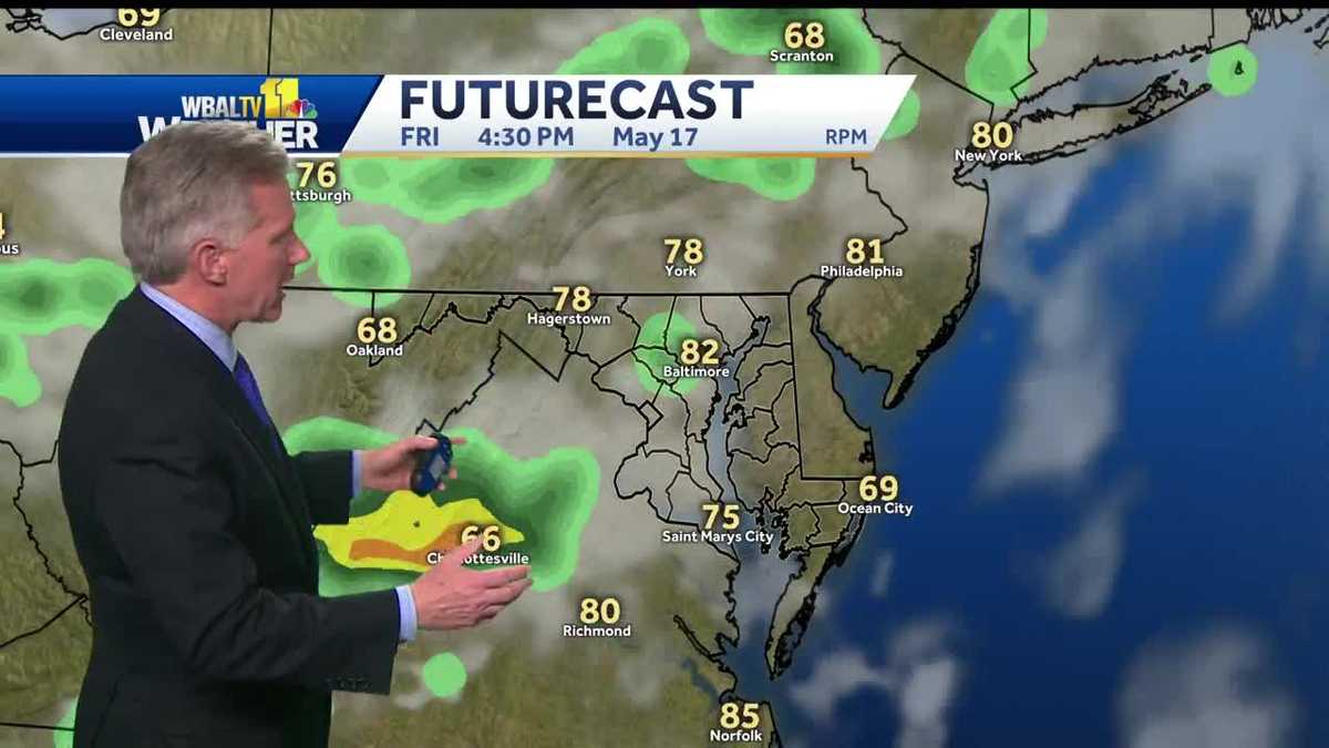 Warmer temps, chance for showers expected for Friday