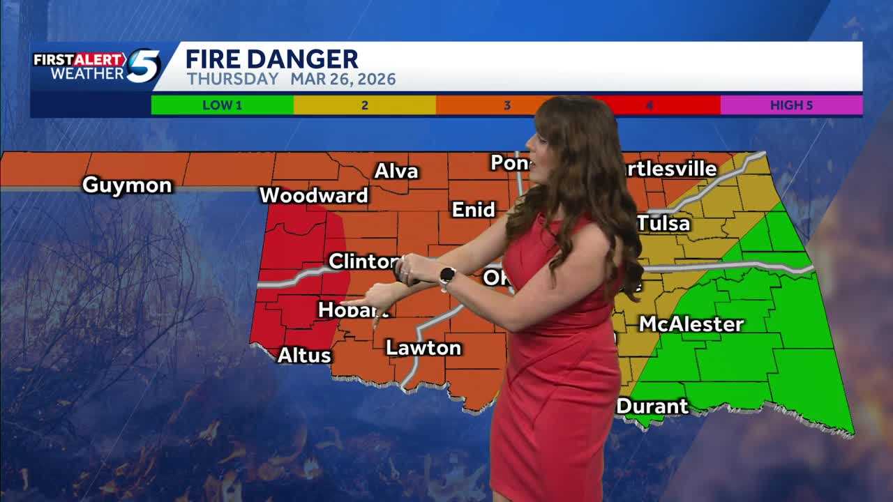 Fire warning issued in Blaine County amid high fire danger day - KOCO